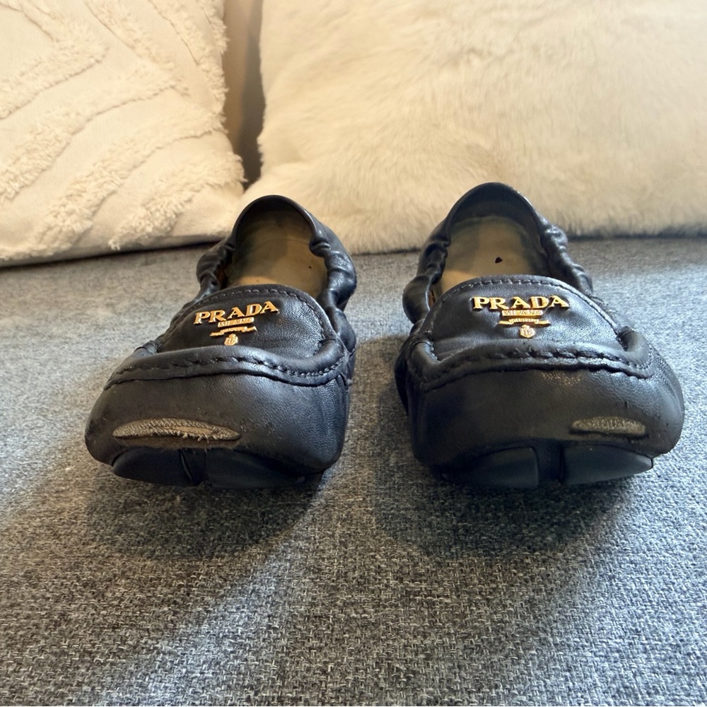 Authentic Prada Black Leather Women’s Drivers - Picture 4 of 8